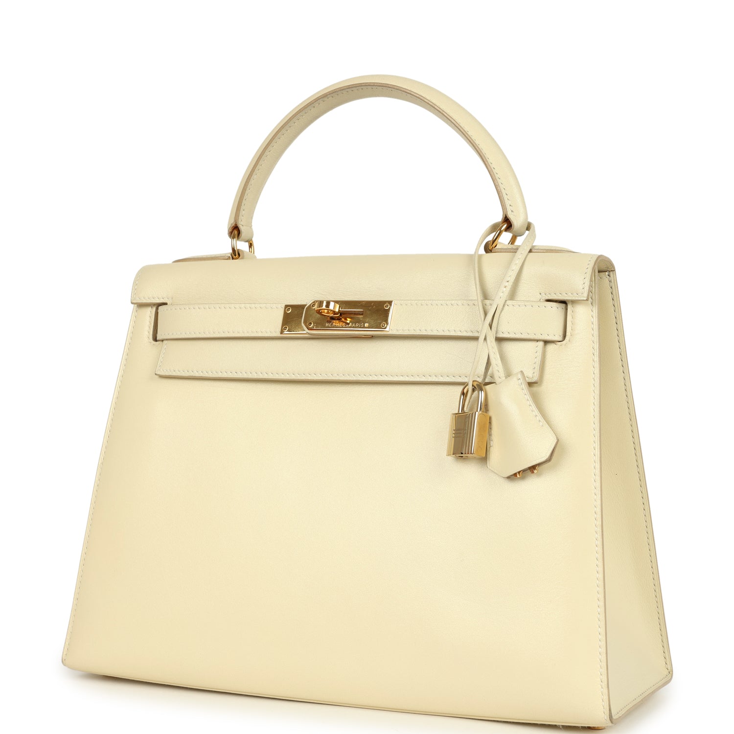 New Hermes Kelly Sellier 28 Parchemin Box Gold Hardware