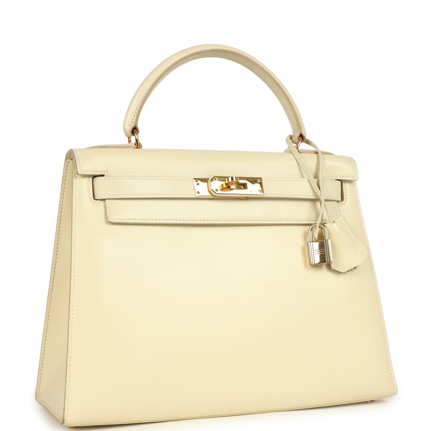 New Hermes Kelly Sellier 28 Parchemin Box Gold Hardware