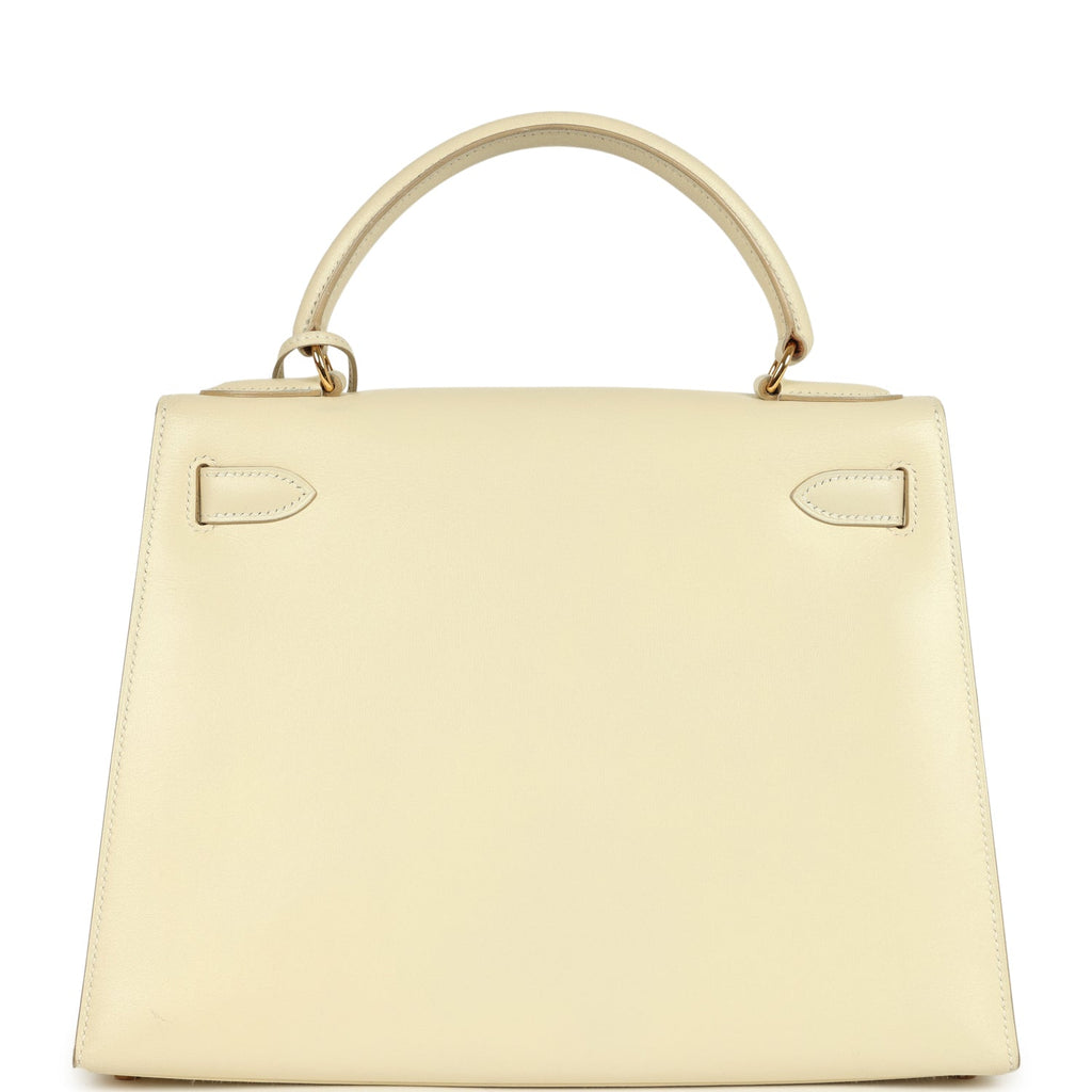 New Hermes Kelly Sellier 28 Parchemin Box Gold Hardware