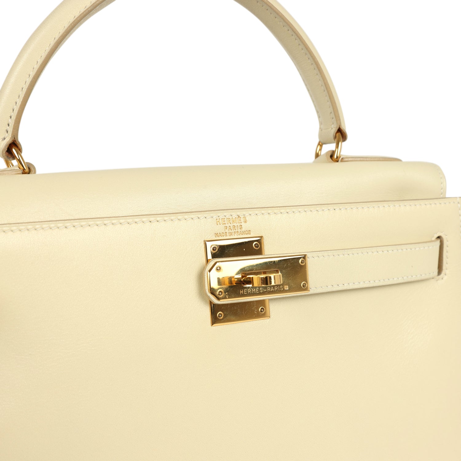 New Hermes Kelly Sellier 28 Parchemin Box Gold Hardware