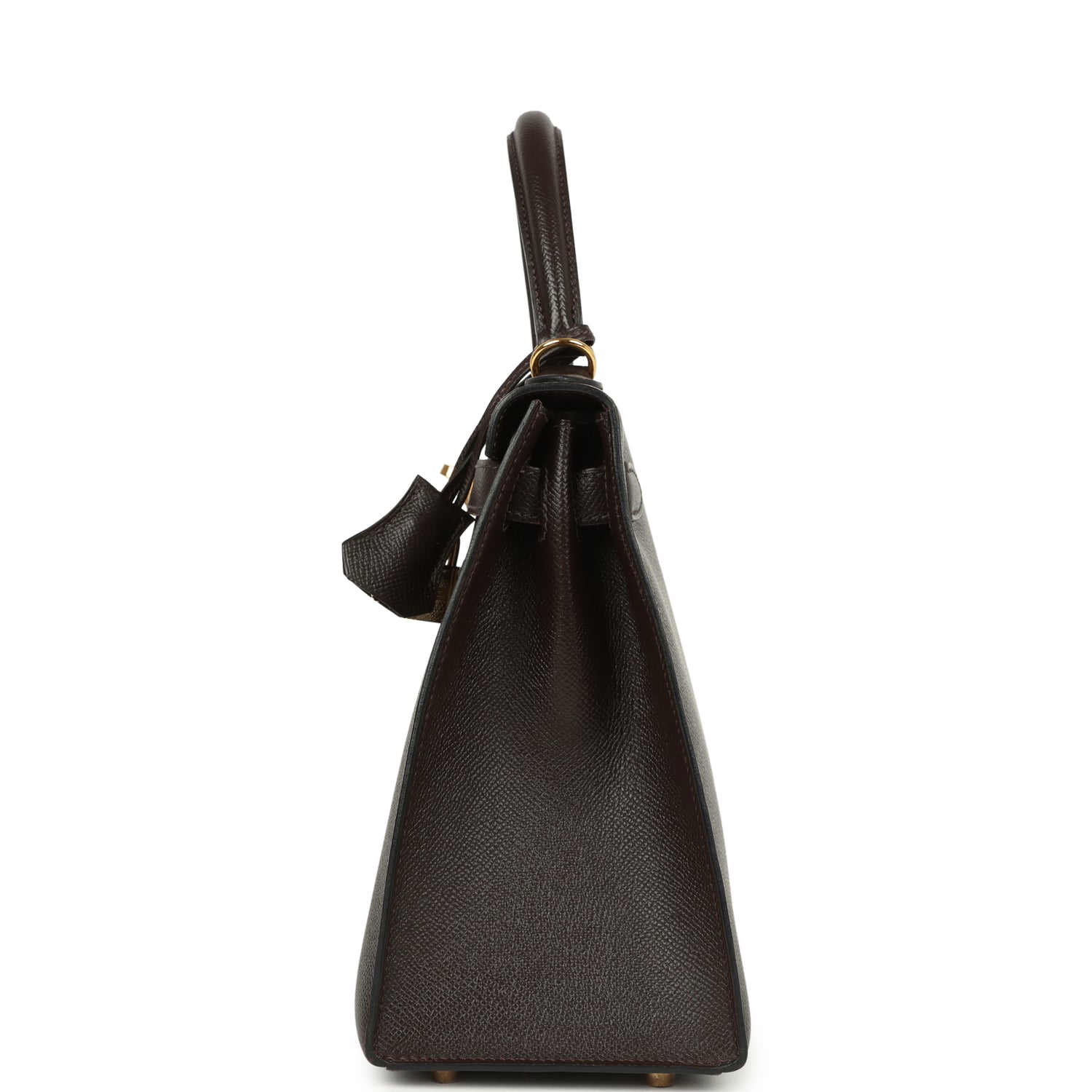 New Hermes Kelly Sellier 28 Chocolat Courcheval Gold Hardware
