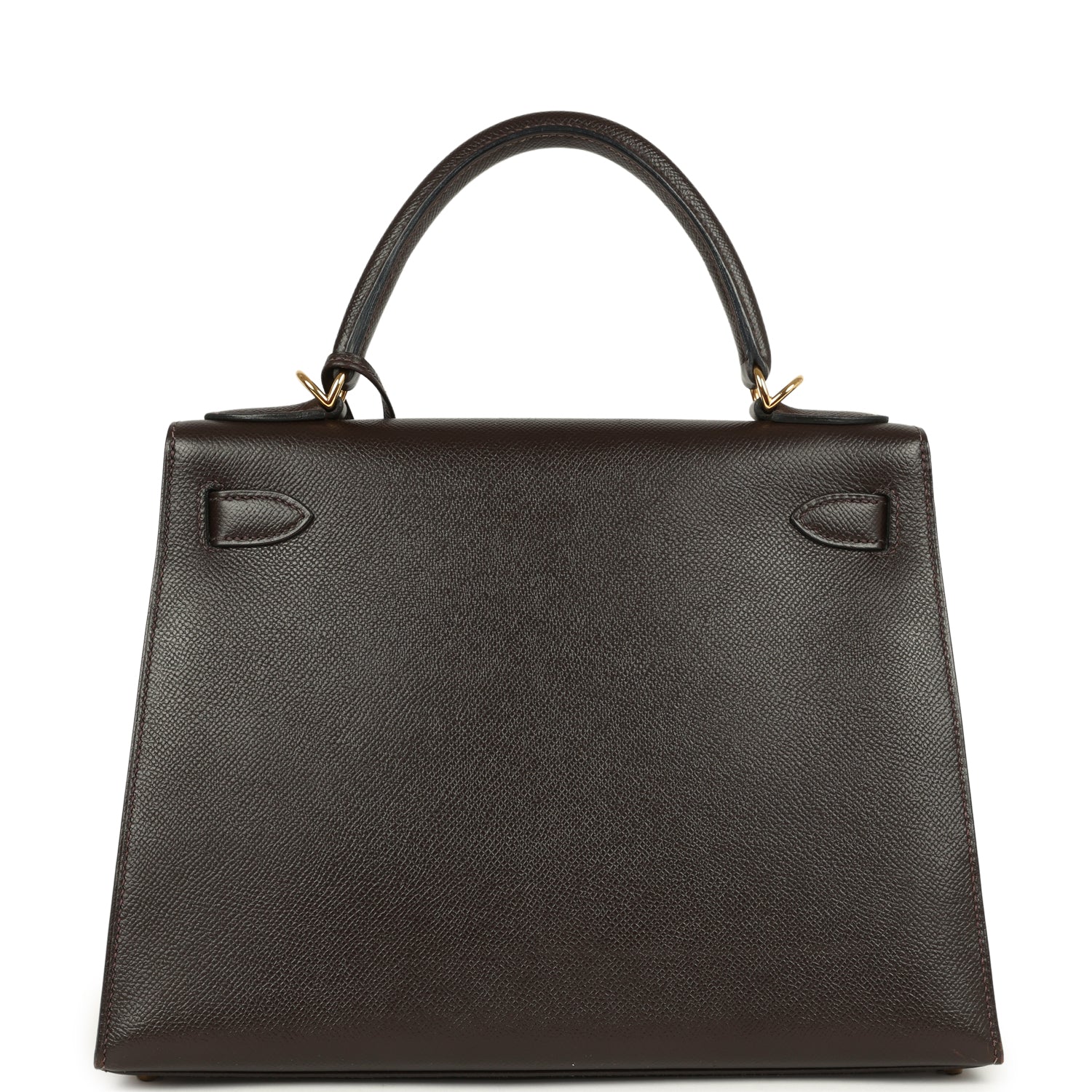 New Hermes Kelly Sellier 28 Chocolat Courcheval Gold Hardware