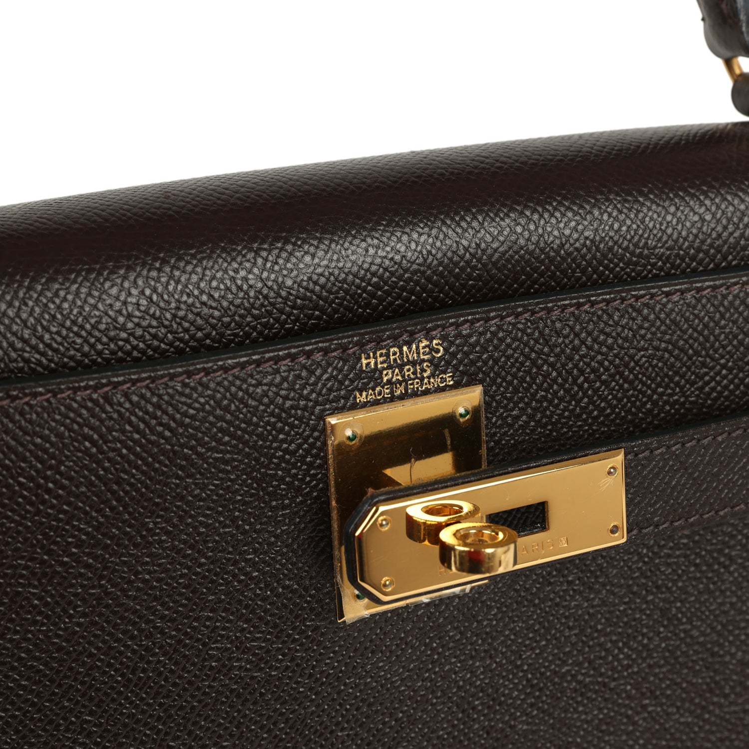 New Hermes Kelly Sellier 28 Chocolat Courcheval Gold Hardware