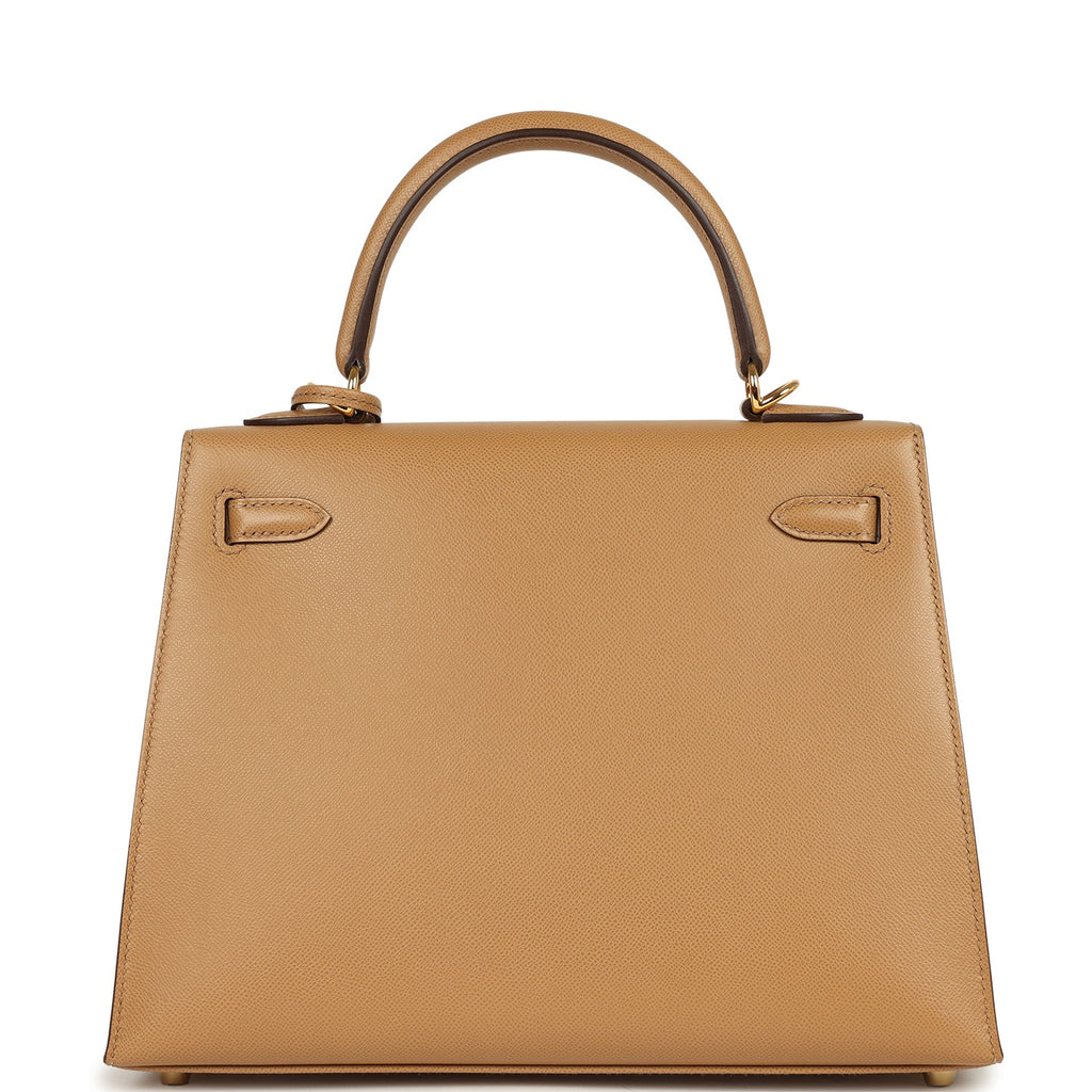 Hermes Kelly Sellier 25 Biscuit Verso Madame Gold Hardware