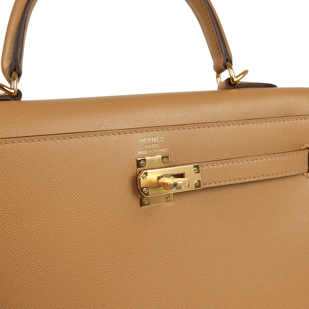 Hermes Kelly Sellier 25 Biscuit Verso Madame Gold Hardware