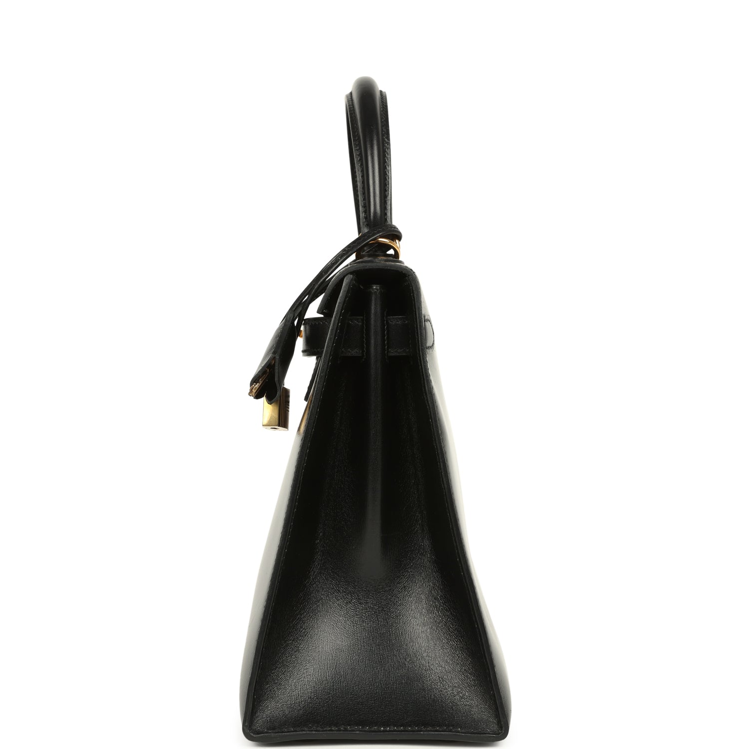 New Hermes Kelly Sellier 28 Black Box Gold Hardware