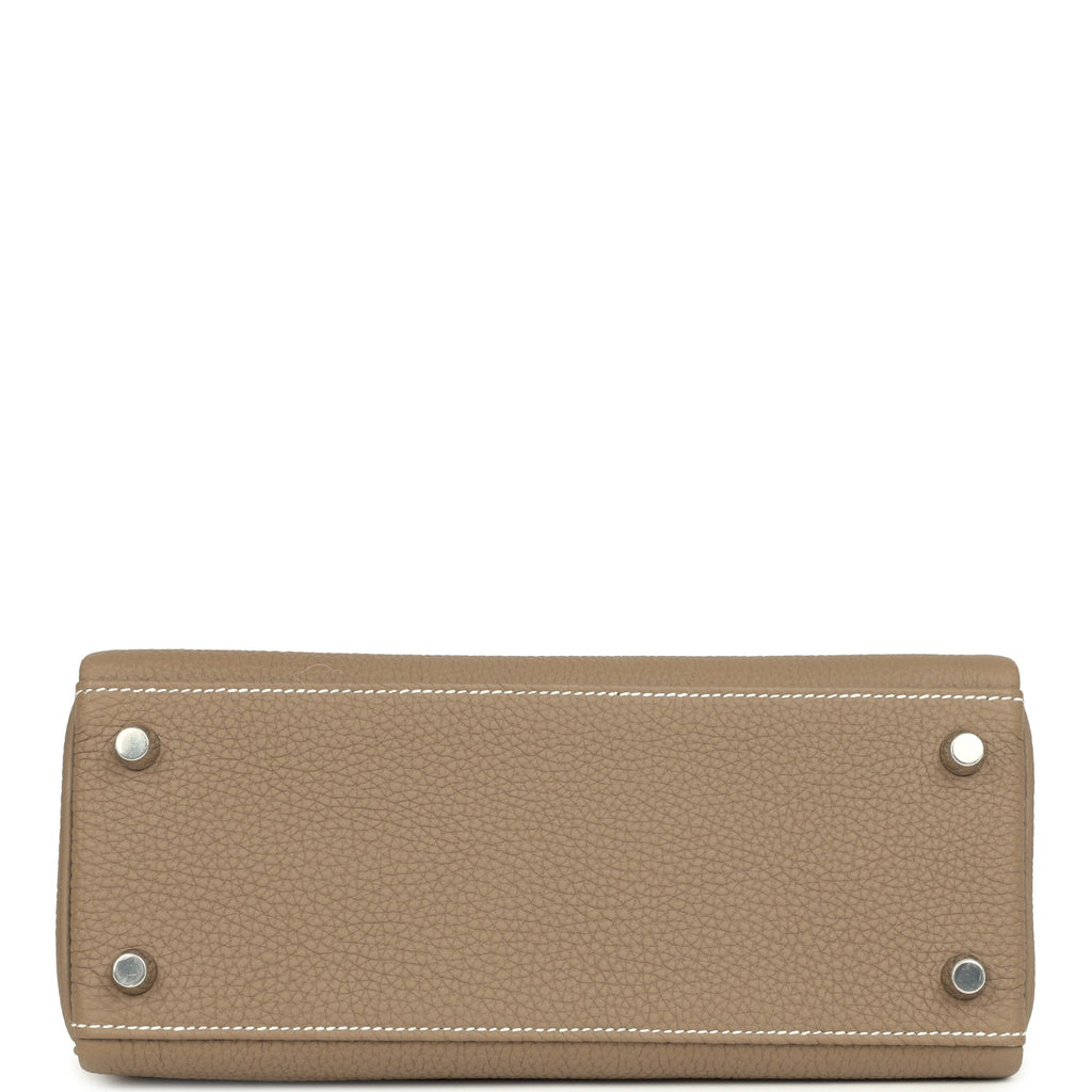 Hermes Kelly Retourne 25 Etoupe Togo Palladium Hardware