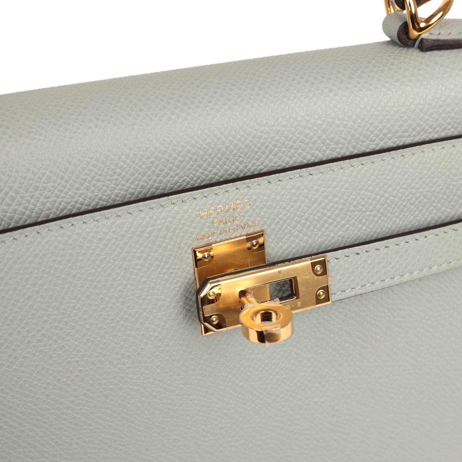 Hermes Kelly Sellier 25 Bleu Glacier Epsom Gold Hardware