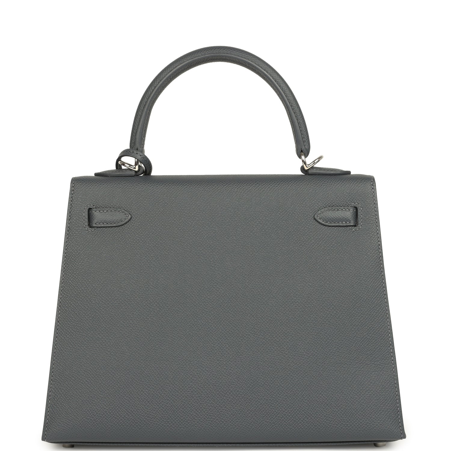 Hermes Kelly Sellier 25 Casaque Etoilee Ardoise Epsom, Black Tadelakt and Vert PepperNew Chevre Mysore Palladium Hardware