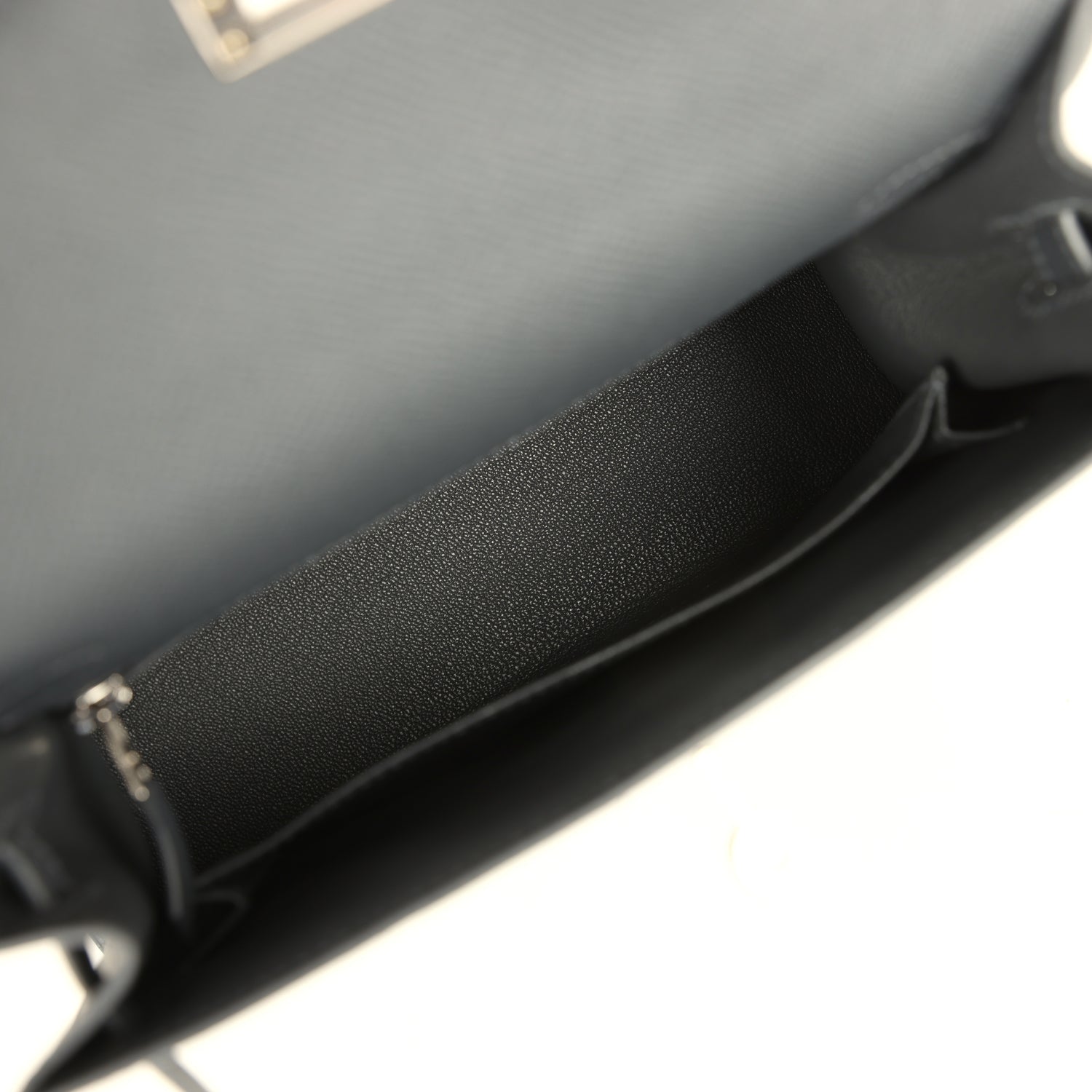 Hermes Kelly Sellier 25 Casaque Etoilee Ardoise Epsom, Black Tadelakt and Vert PepperNew Chevre Mysore Palladium Hardware