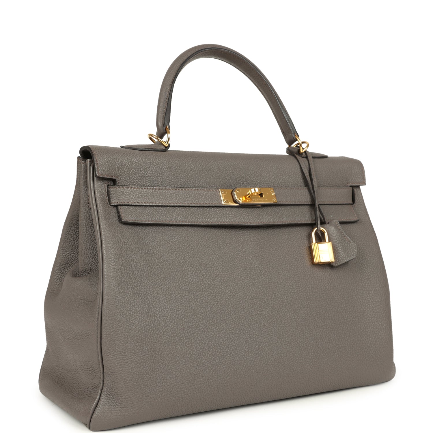 Hermes Kelly Retourne 35 Etain Togo Gold Hardware
