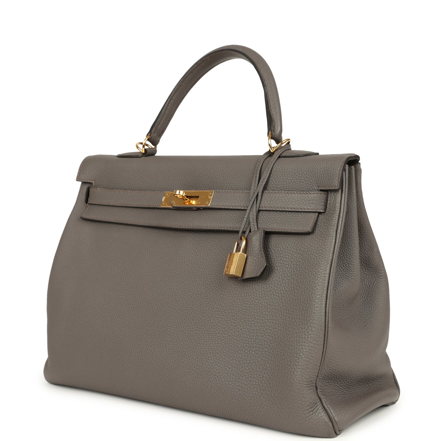 Hermes Kelly Retourne 35 Etain Togo Gold Hardware