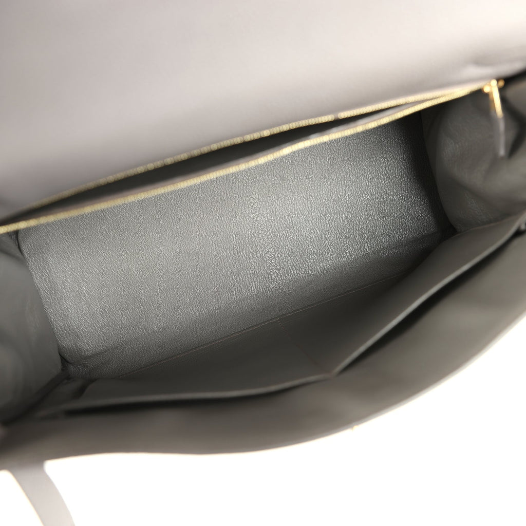 Hermes Kelly Retourne 35 Etain Togo Gold Hardware