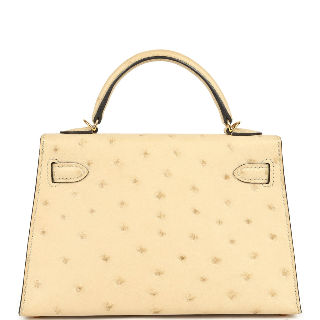Hermes Kelly Sellier 20 Parchemin Ostrich Gold Hardware