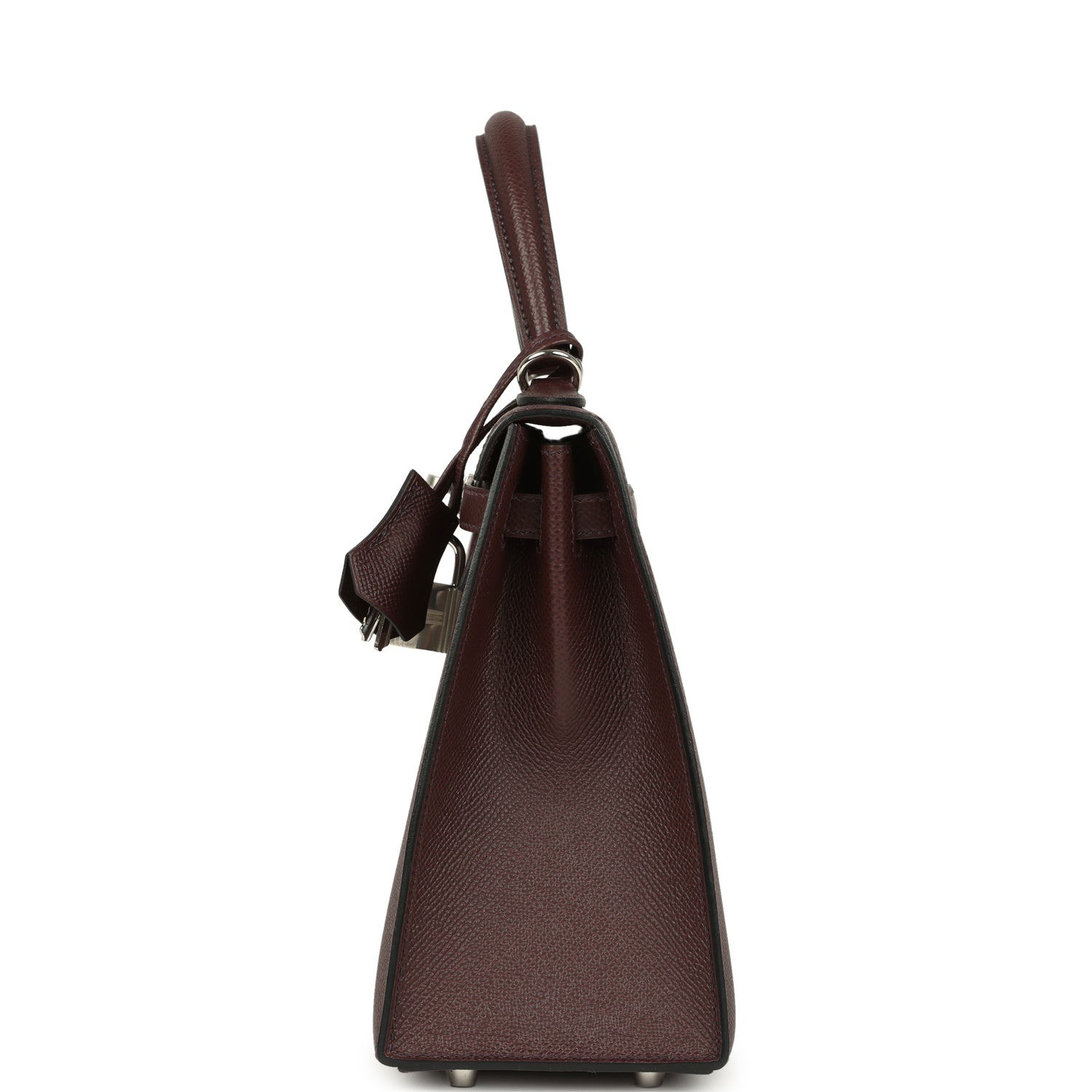 Hermes Kelly Sellier 25 Rouge Sellier Epsom Palladium Hardware