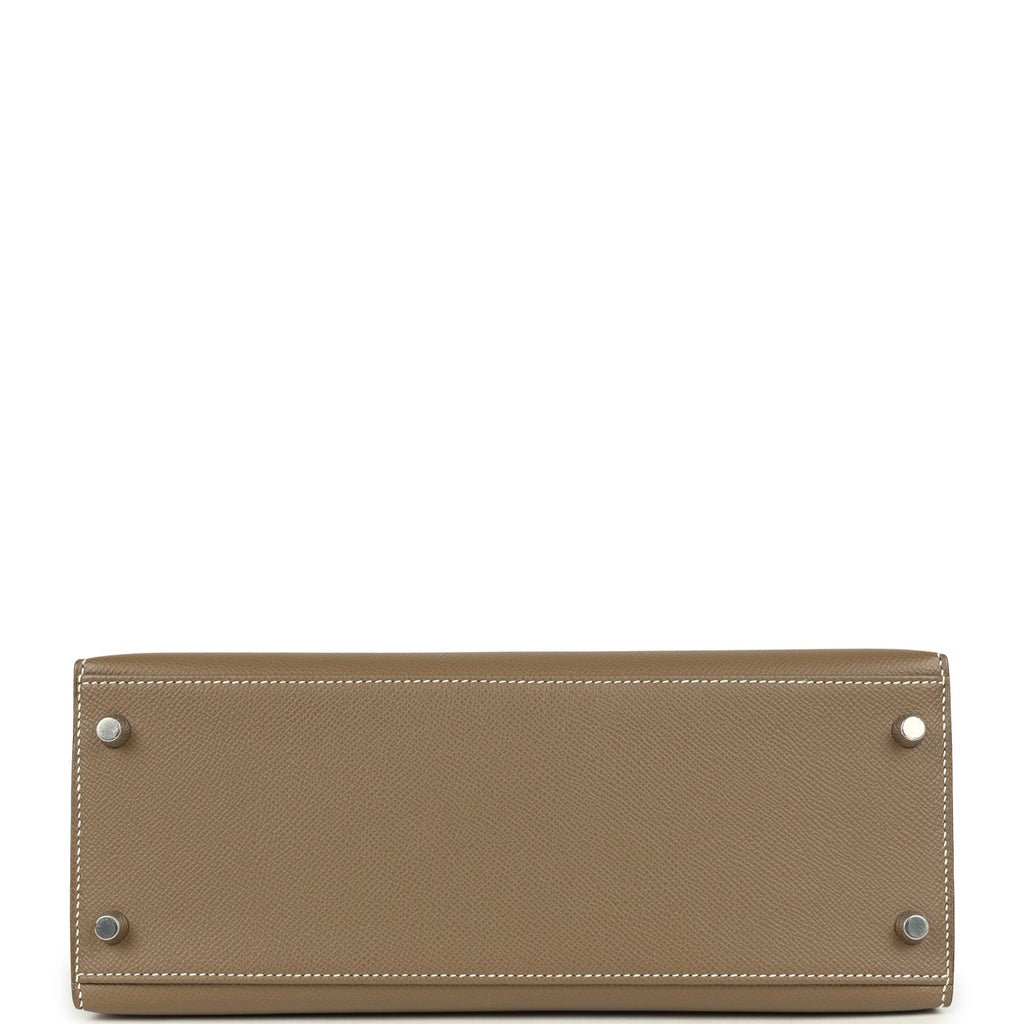 Hermes Kelly Sellier 28 Etoupe Epsom Palladium Hardware
