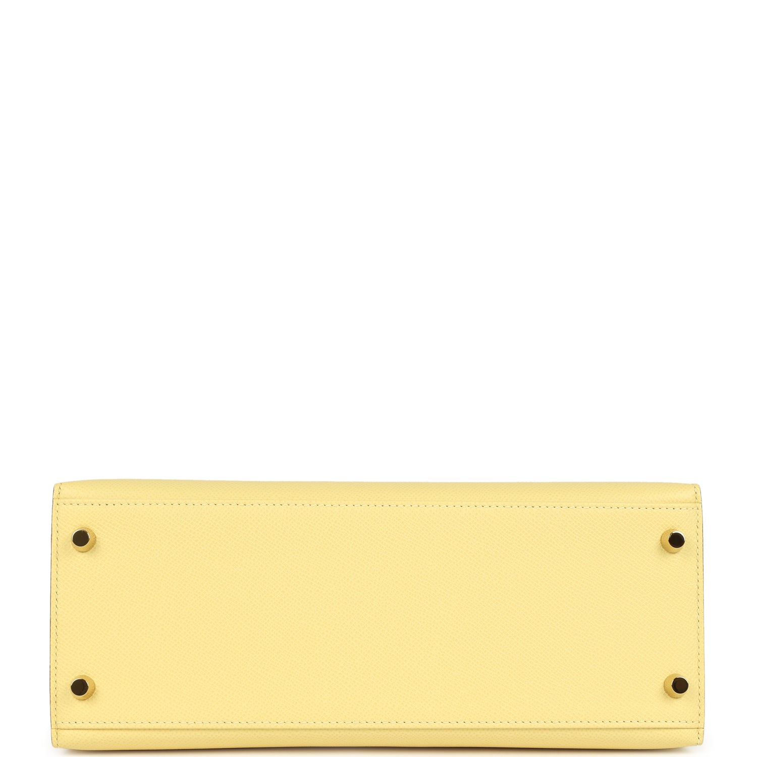 Pre-owned Hermes Kelly Sellier 28 Jaune Poussin Epsom Gold Hardware