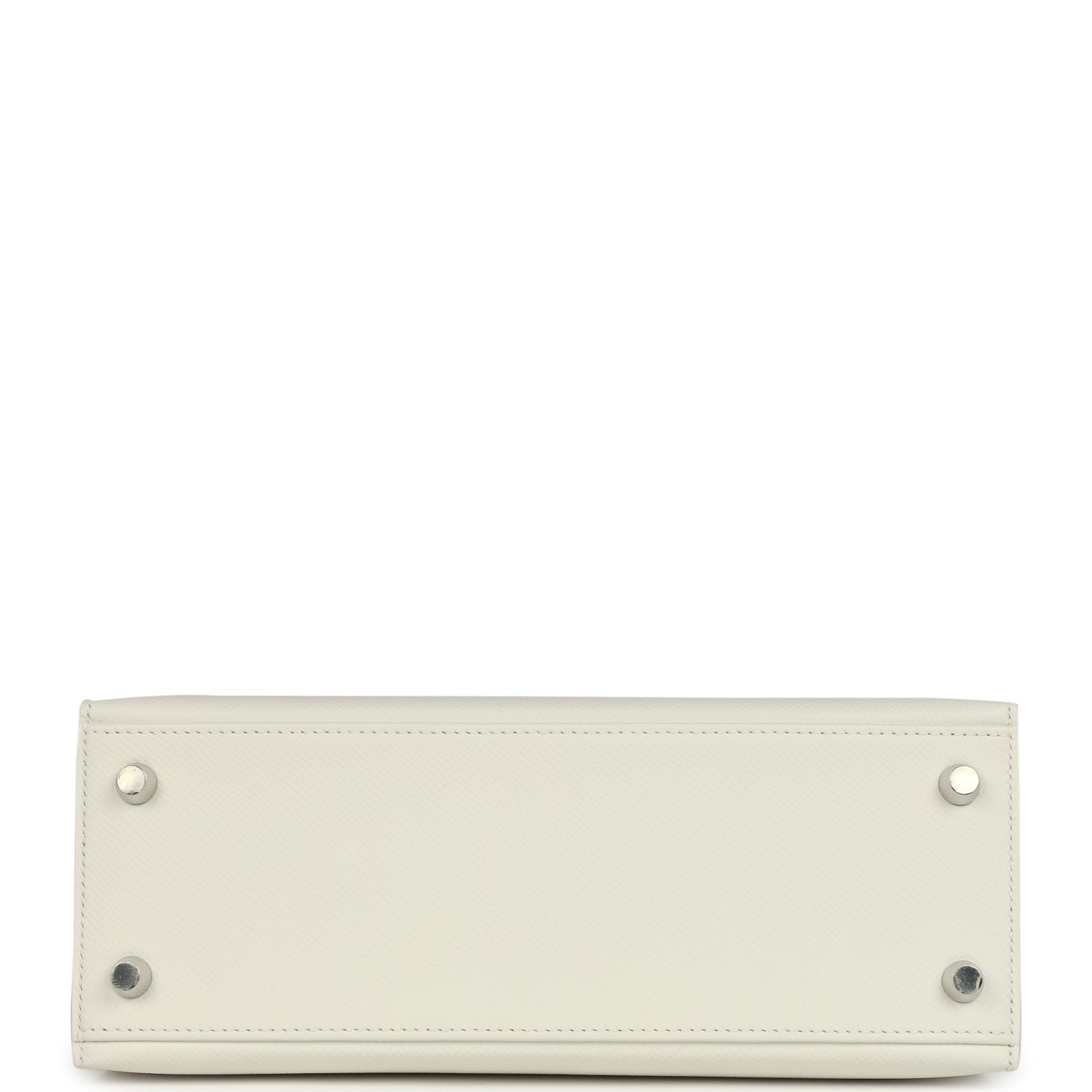 Hermes Kelly Sellier 25 New White Epsom Palladium Hardware