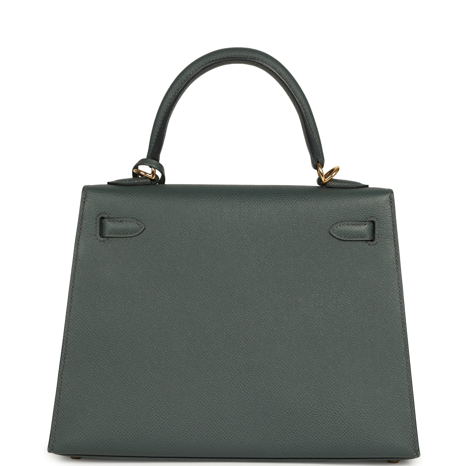 Pre-owned Hermes Kelly Sellier 25 Bleu Orage Epsom Gold Hardware