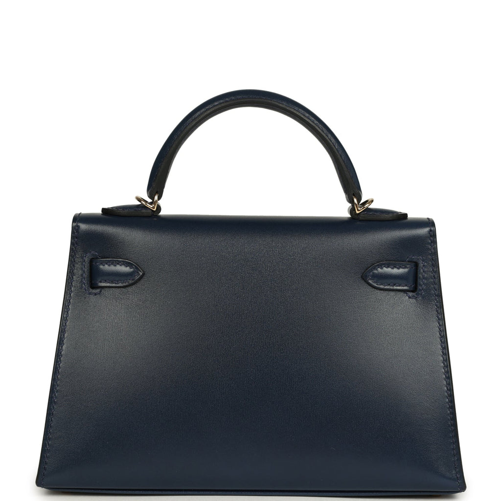 Hermes Kelly Sellier 20 Bleu Abysse Box Permabrass Hardware