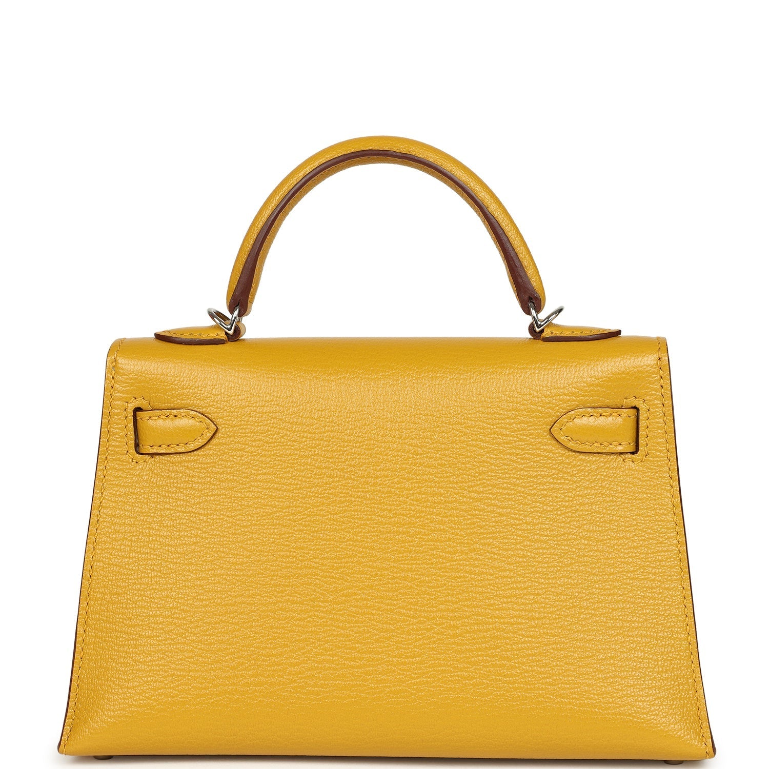 Hermes Kelly Sellier 20 Jaune Ambre Verso Chèvre Mysore Palladium Hardware