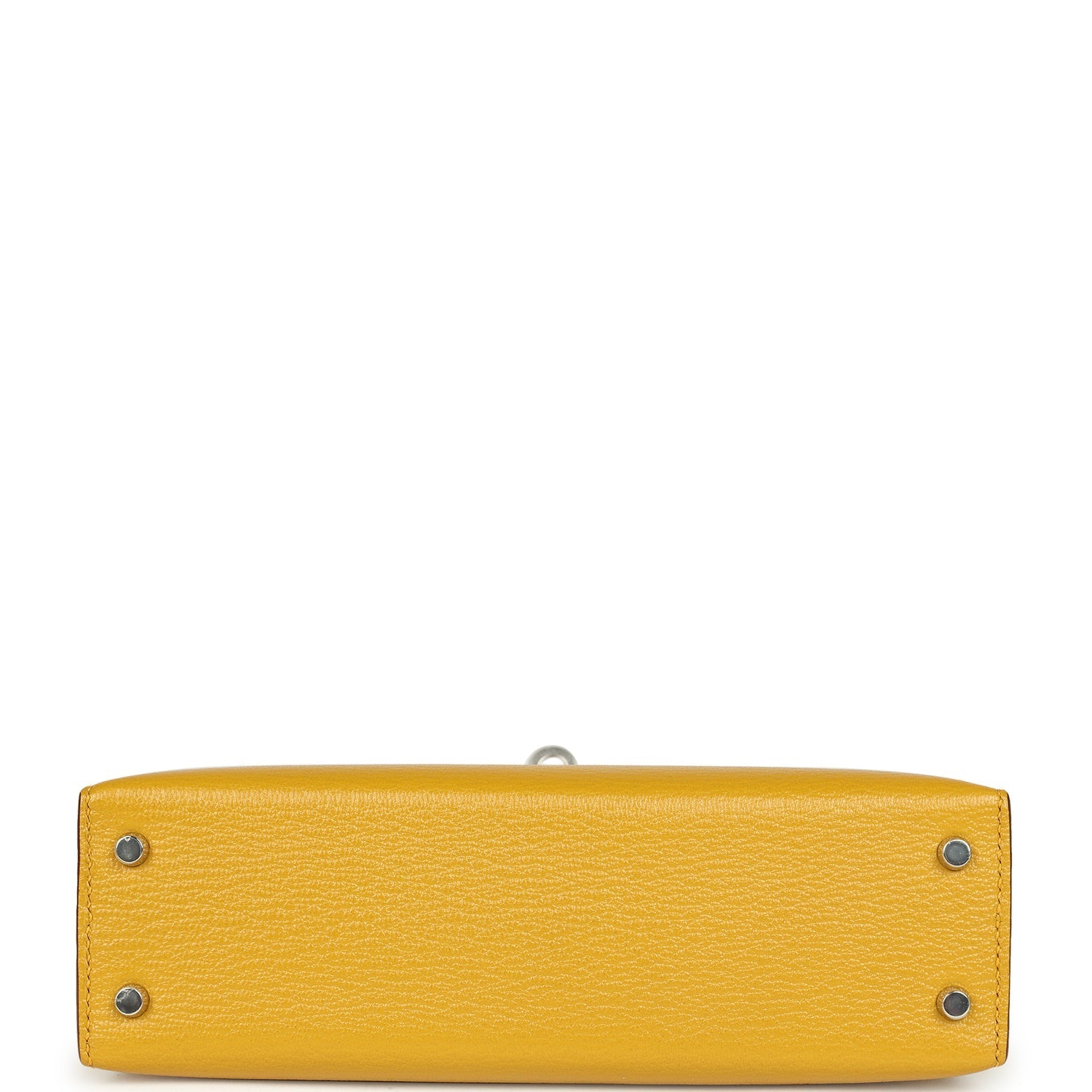 Hermes Kelly Sellier 20 Jaune Ambre Verso Chèvre Mysore Palladium Hardware