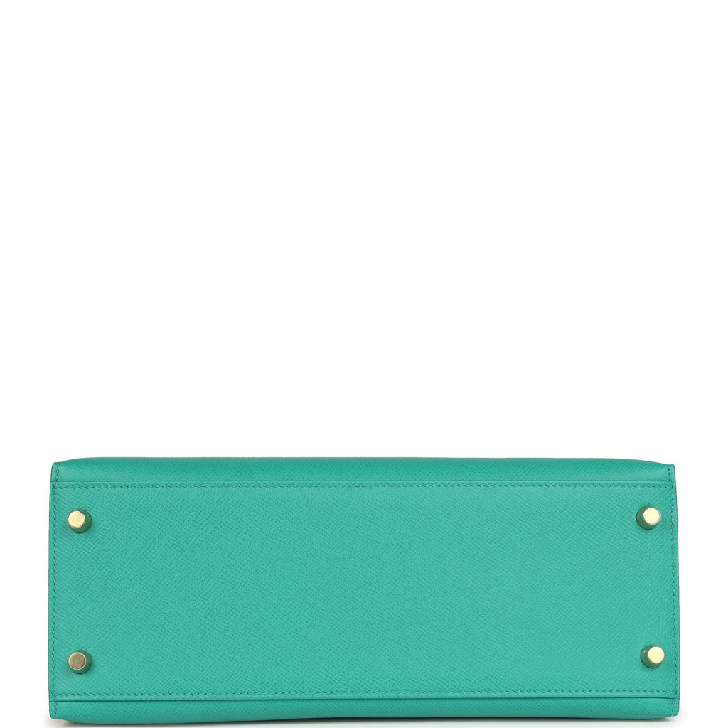 Hermes Kelly Sellier 28 Vert Jade Epsom Gold Hardware