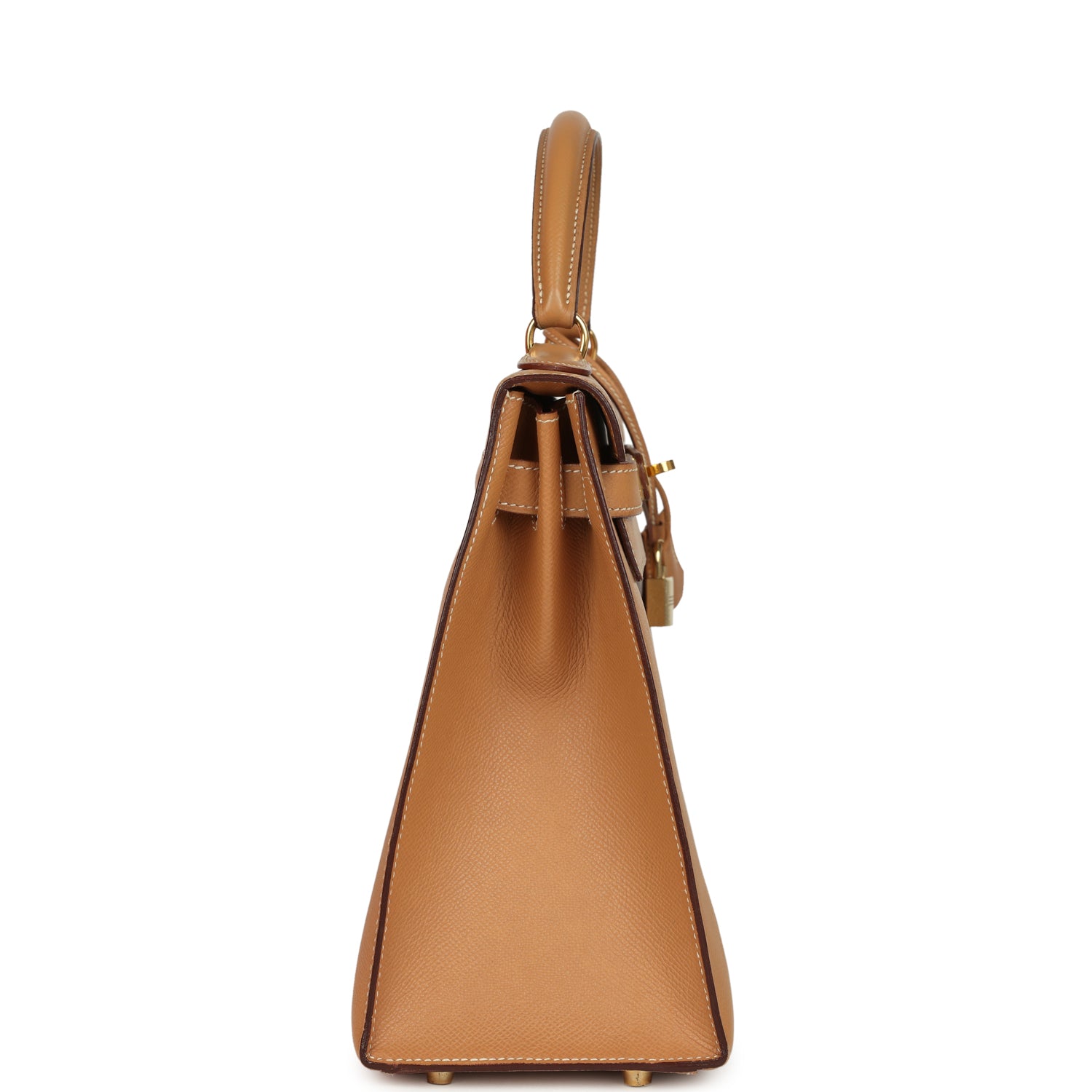 New Hermes Sellier Kelly 32 Naturel Courchevel Gold Hardware