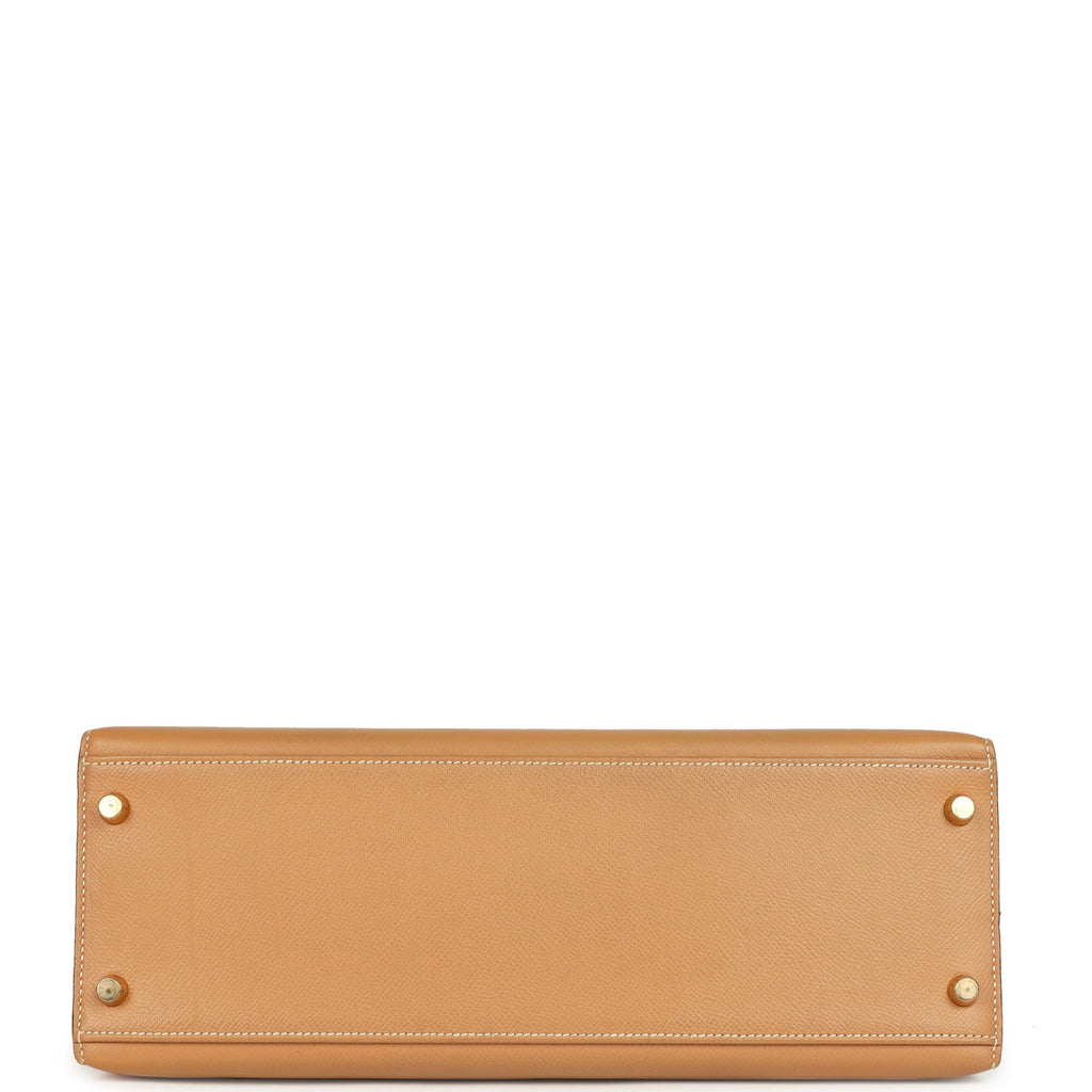 New Hermes Sellier Kelly 32 Naturel Courchevel Gold Hardware