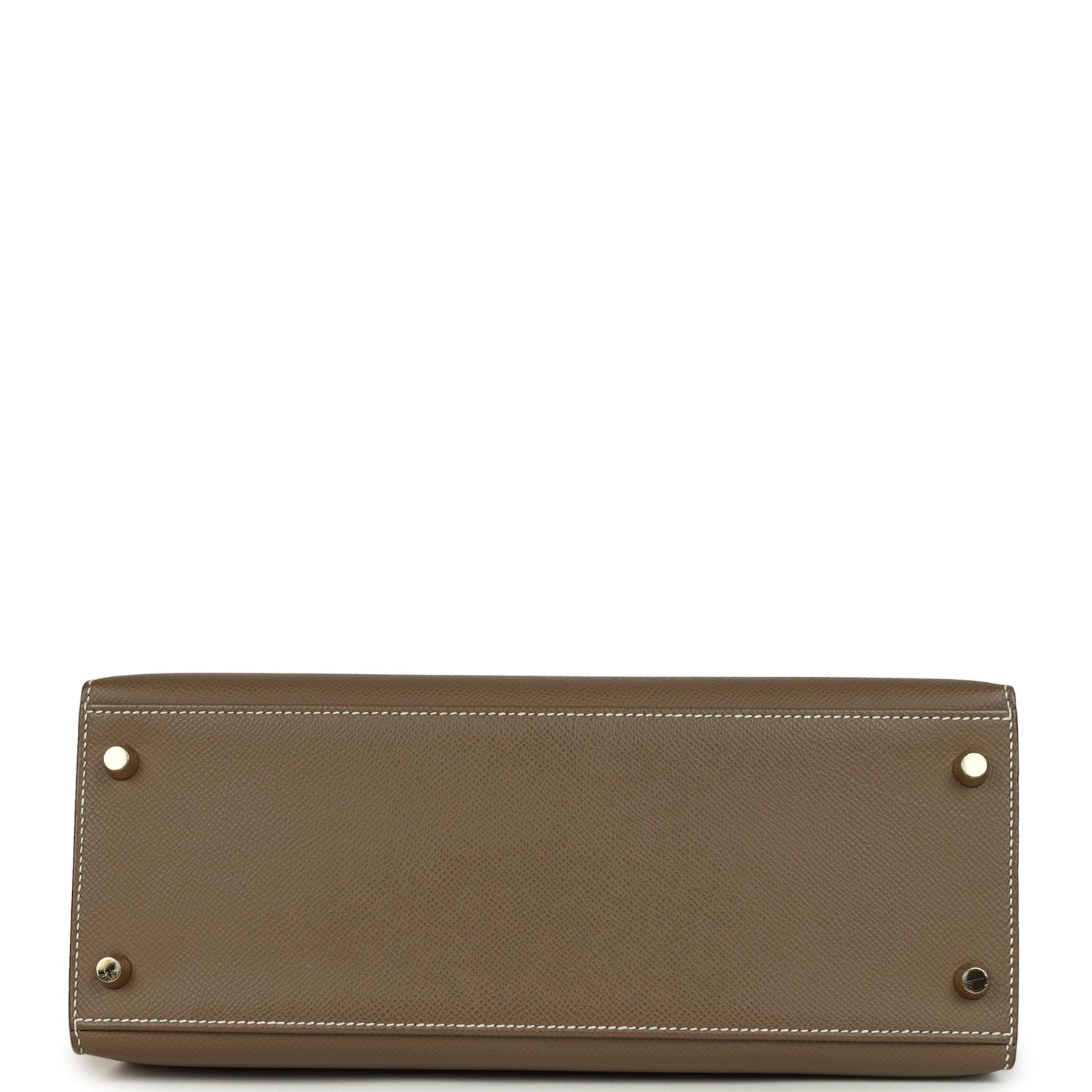 Pre-owned Hermes Kelly Sellier 28 Etoupe Epsom Gold Hardware