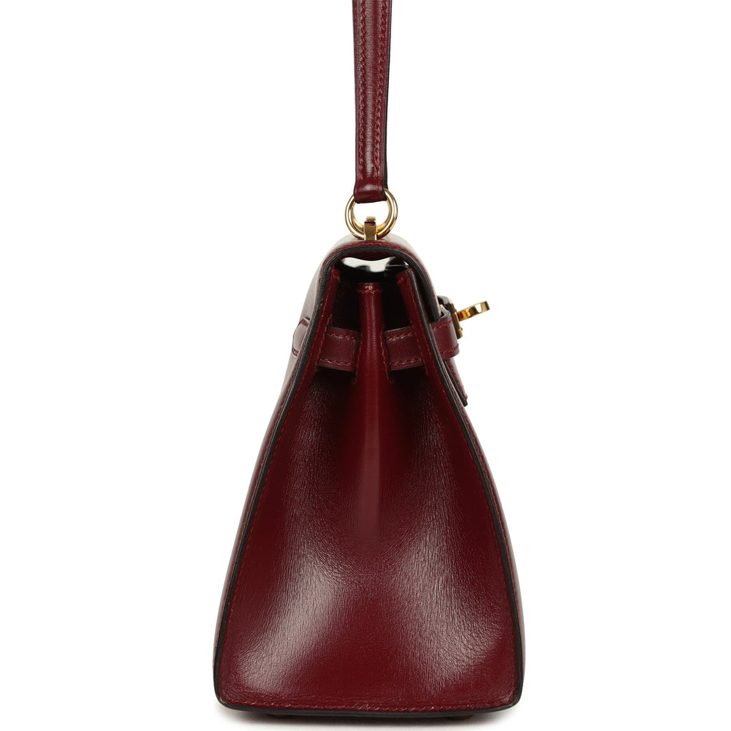 New Hermes Kelly Sellier 20 Rouge H Box Gold Hardware