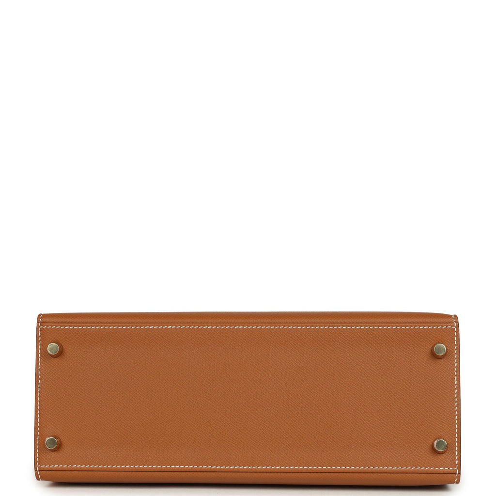 Hermes Kelly Sellier 28 Gold Epsom Gold Hardware