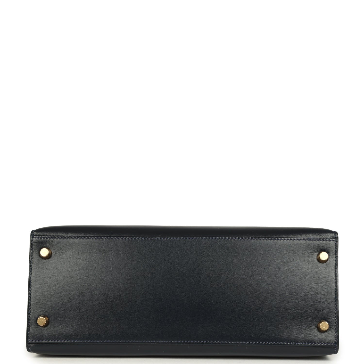 New Hermes Kelly Sellier 28 Bleu Marine Box Gold Hardware