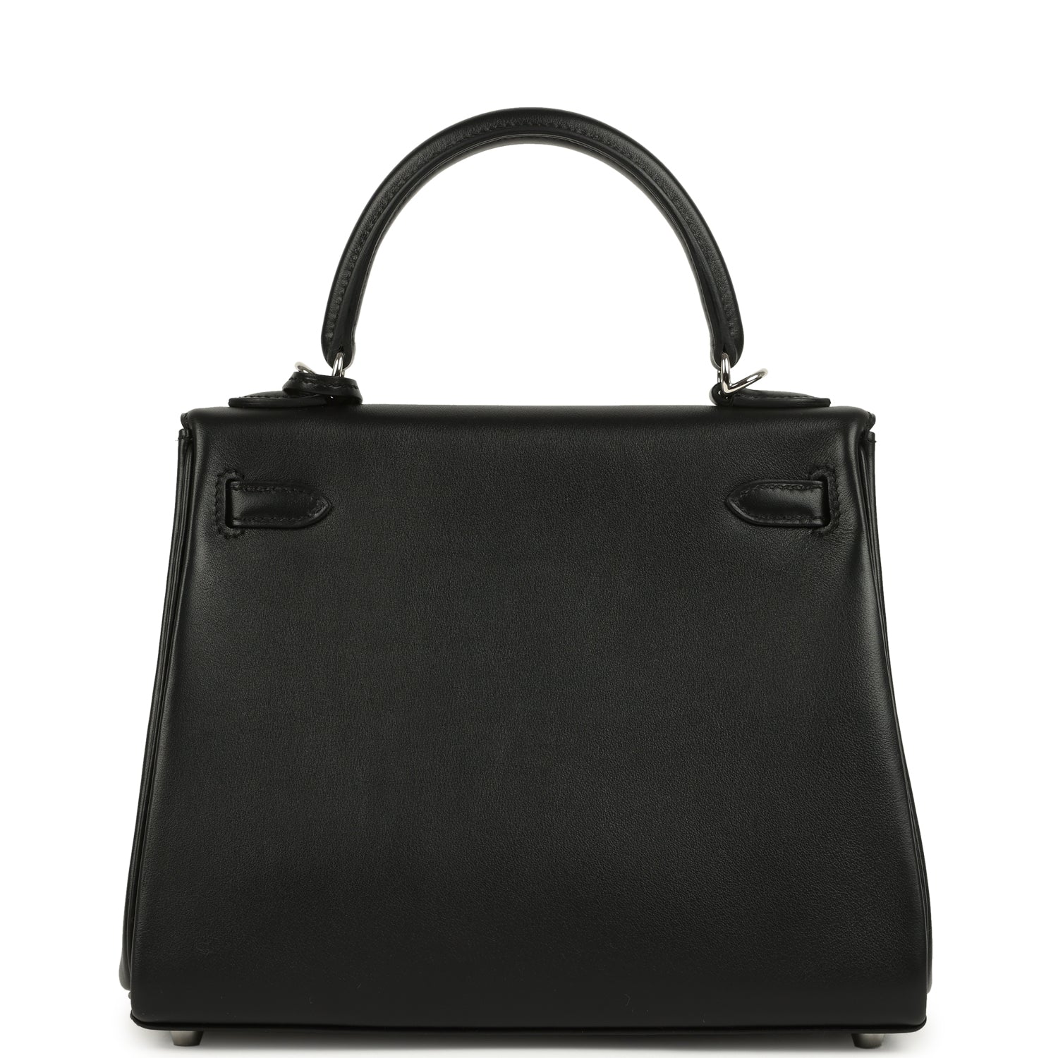 Hermes Kelly Retourne 25 Black Cheri Palladium Hardware