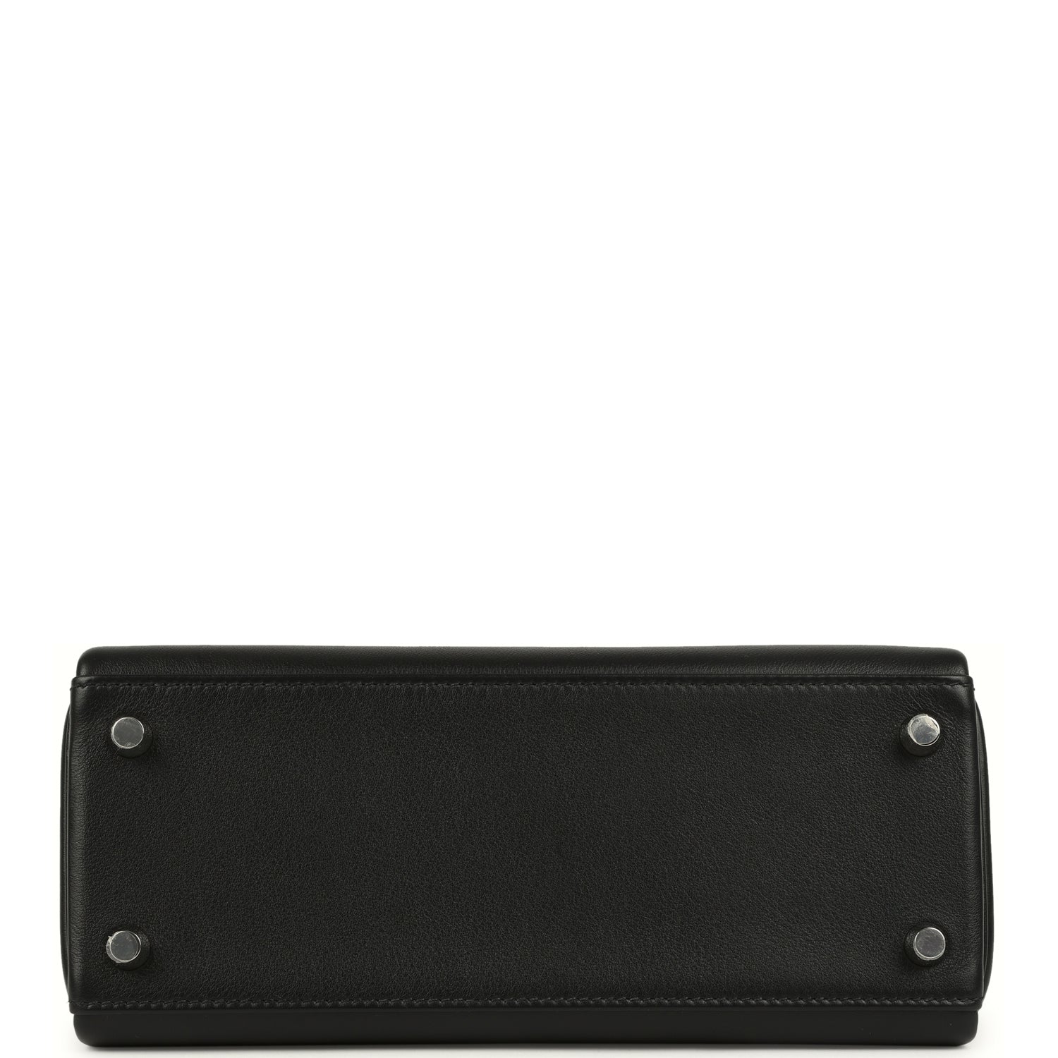 Hermes Kelly Retourne 25 Black Cheri Palladium Hardware