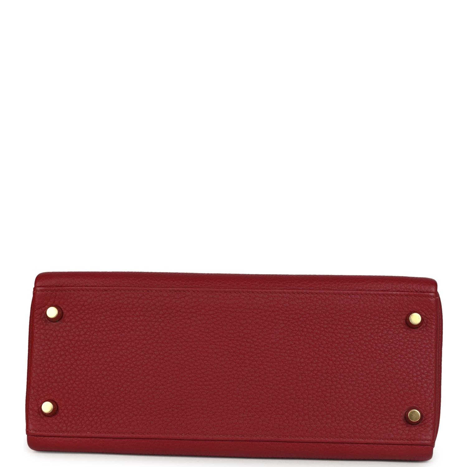 Pre-owned Hermes Kelly Retourne 28 Rouge Grenat Togo Gold Hardware