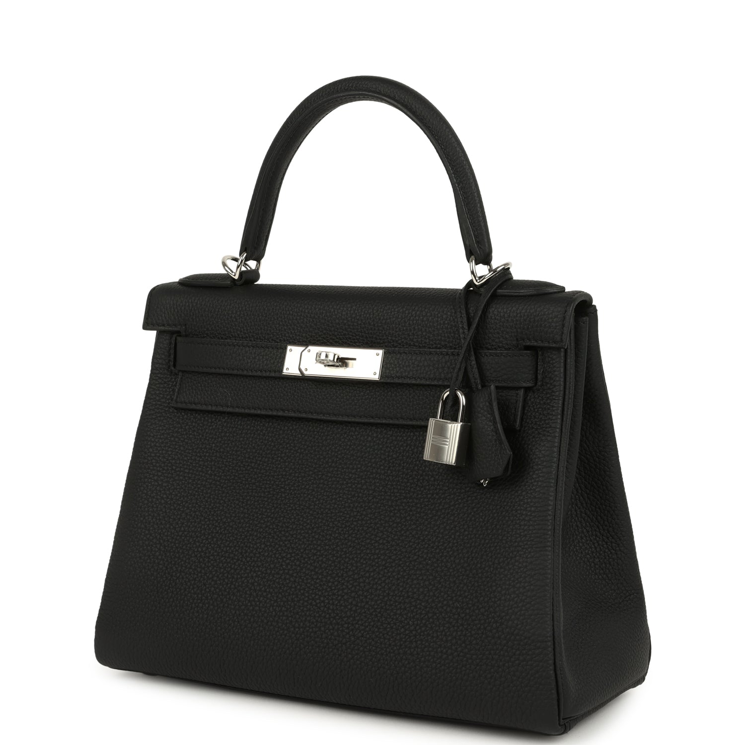 Hermes Kelly Retourne 28 Black Togo Palladium Hardware