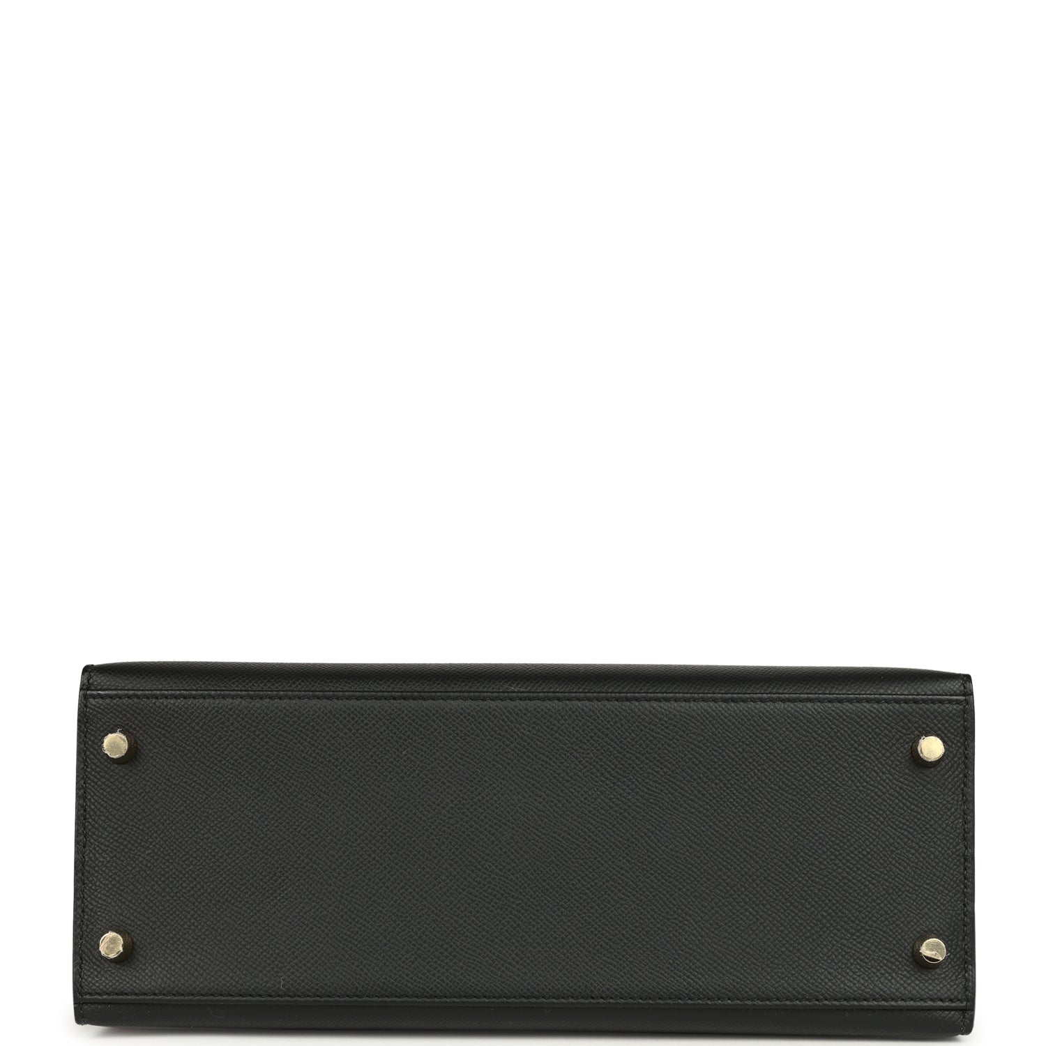 Pre-owned Hermes Kelly Sellier 28 Black Epsom Gold Hardware