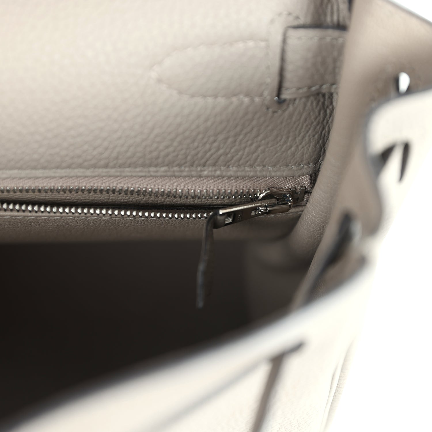 Pre-owned Hermes Kelly Retourne 28 Gris Asphalt Togo Palladium Hardware