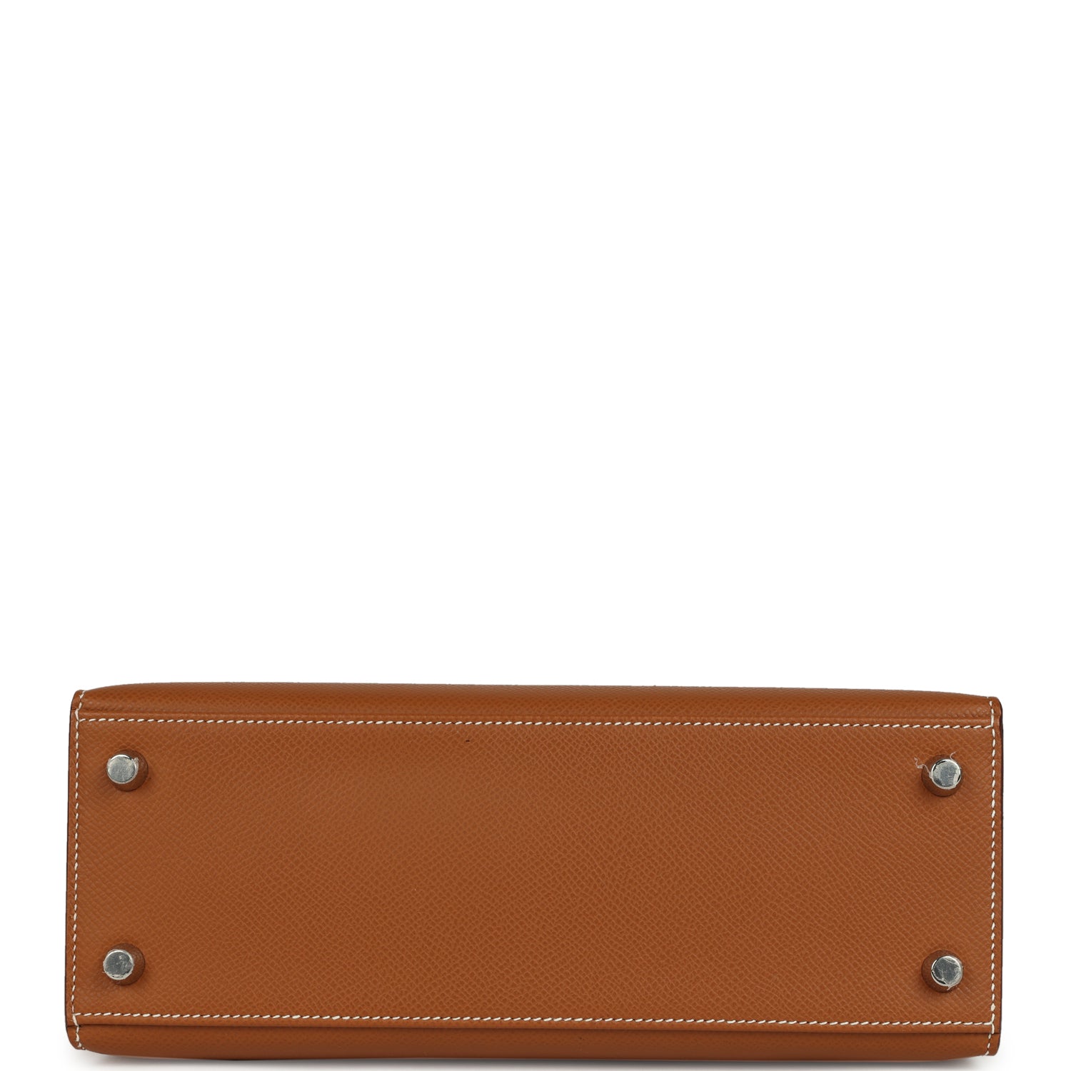 Pre-owned Hermes Kelly Sellier 25 Gold Epsom Palladium Hardware