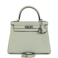 Hermes Kelly Retourne 28 Gris Neve Clemence Palladium Hardware