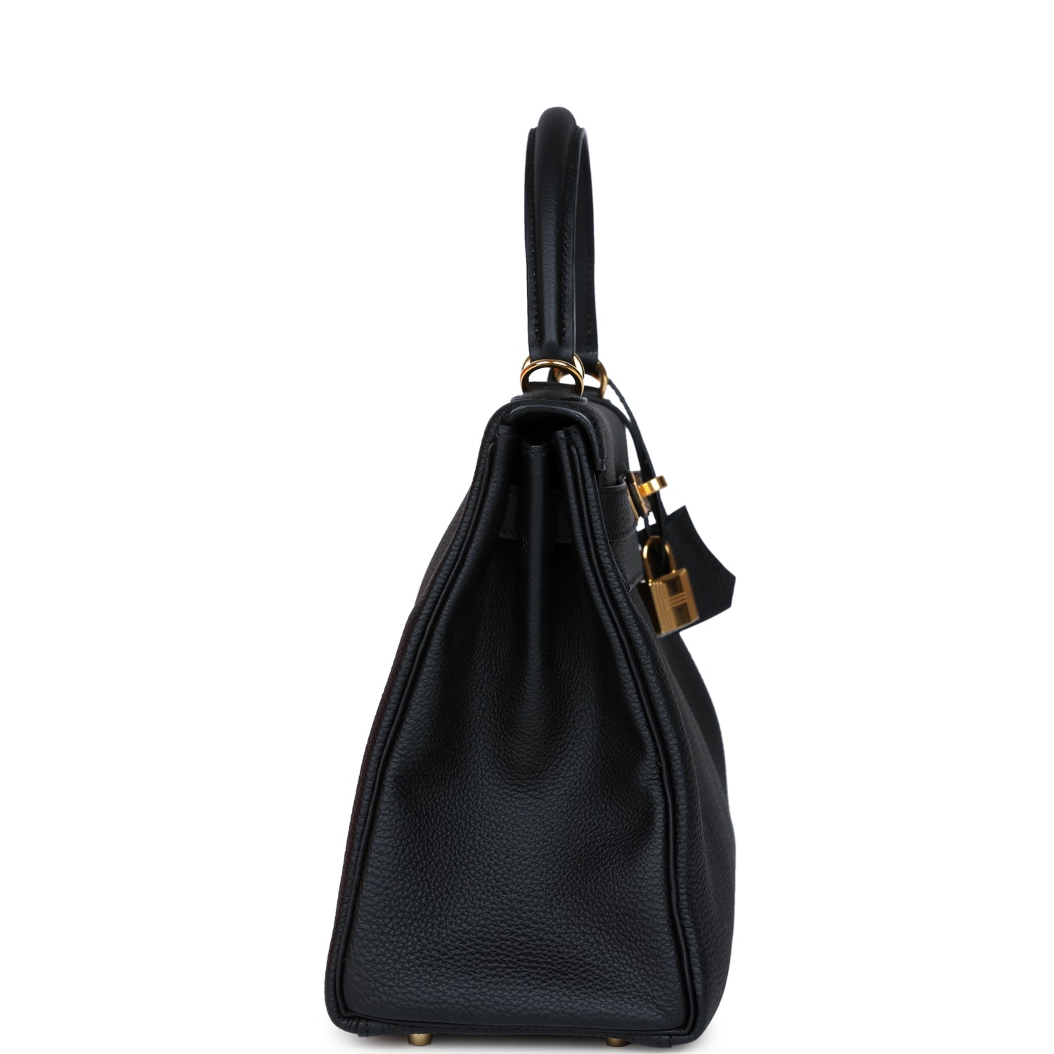 Hermes Kelly Retourne 28 Black Togo Gold Hardware