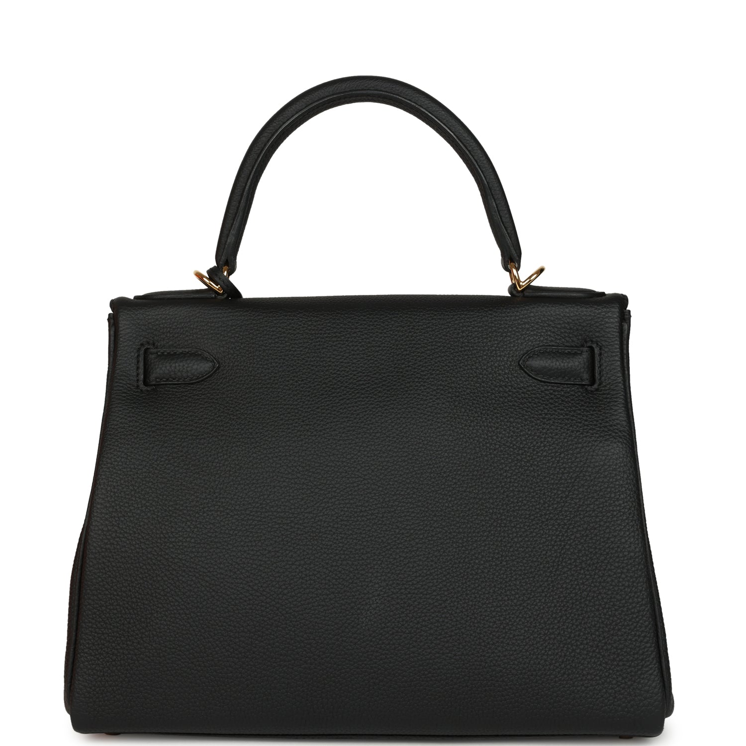 Hermes Kelly Retourne 28 Black Togo Gold Hardware