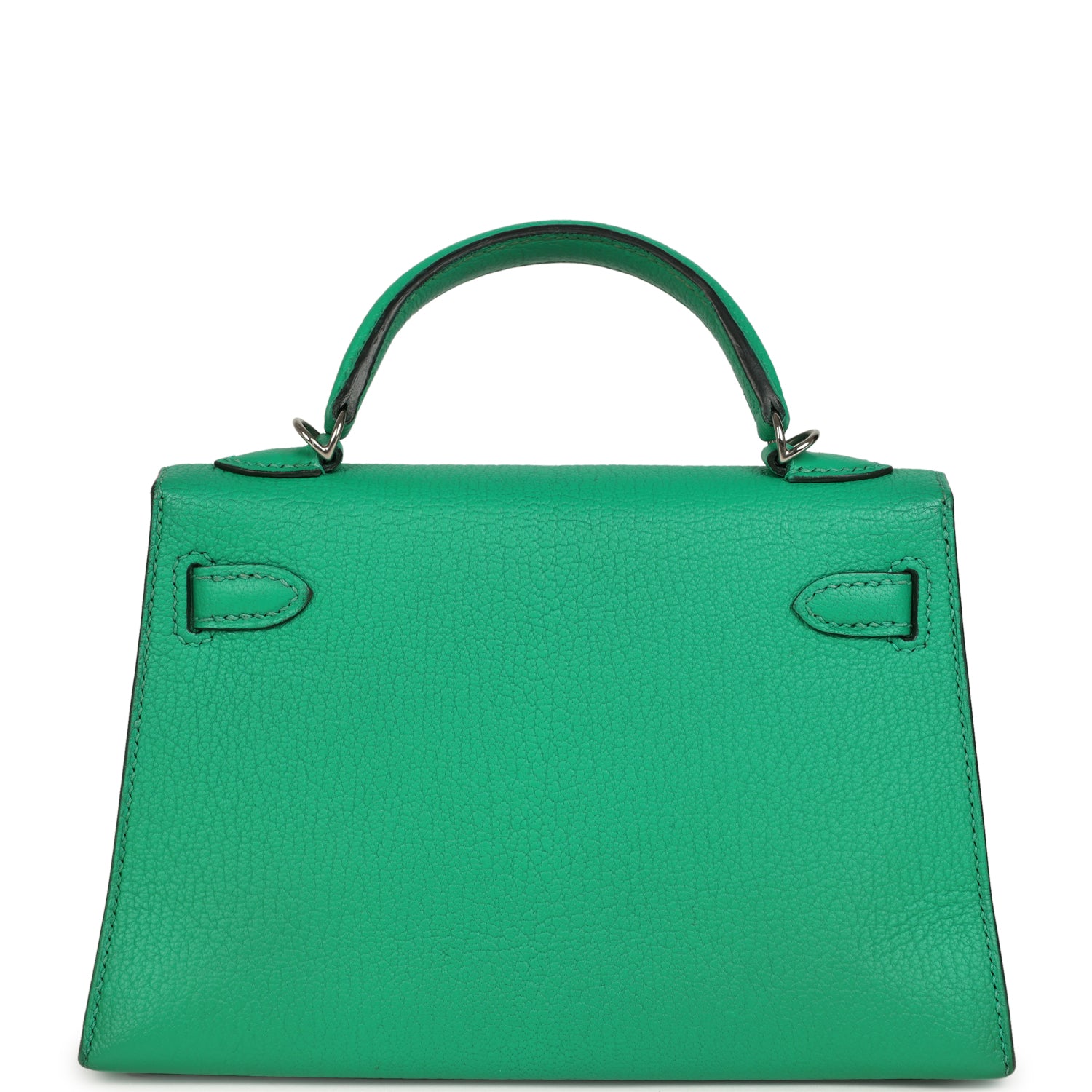 Pre-owned Hermes Kelly Sellier 20 Cactus Verso Chèvre Mysore Palladium Hardware