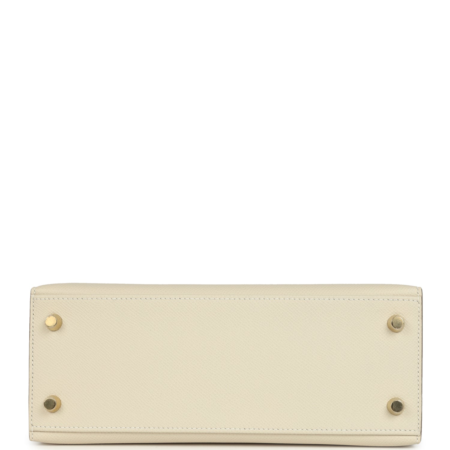 Hermes Kelly Sellier 25 Craie Epsom Permabrass Hardware