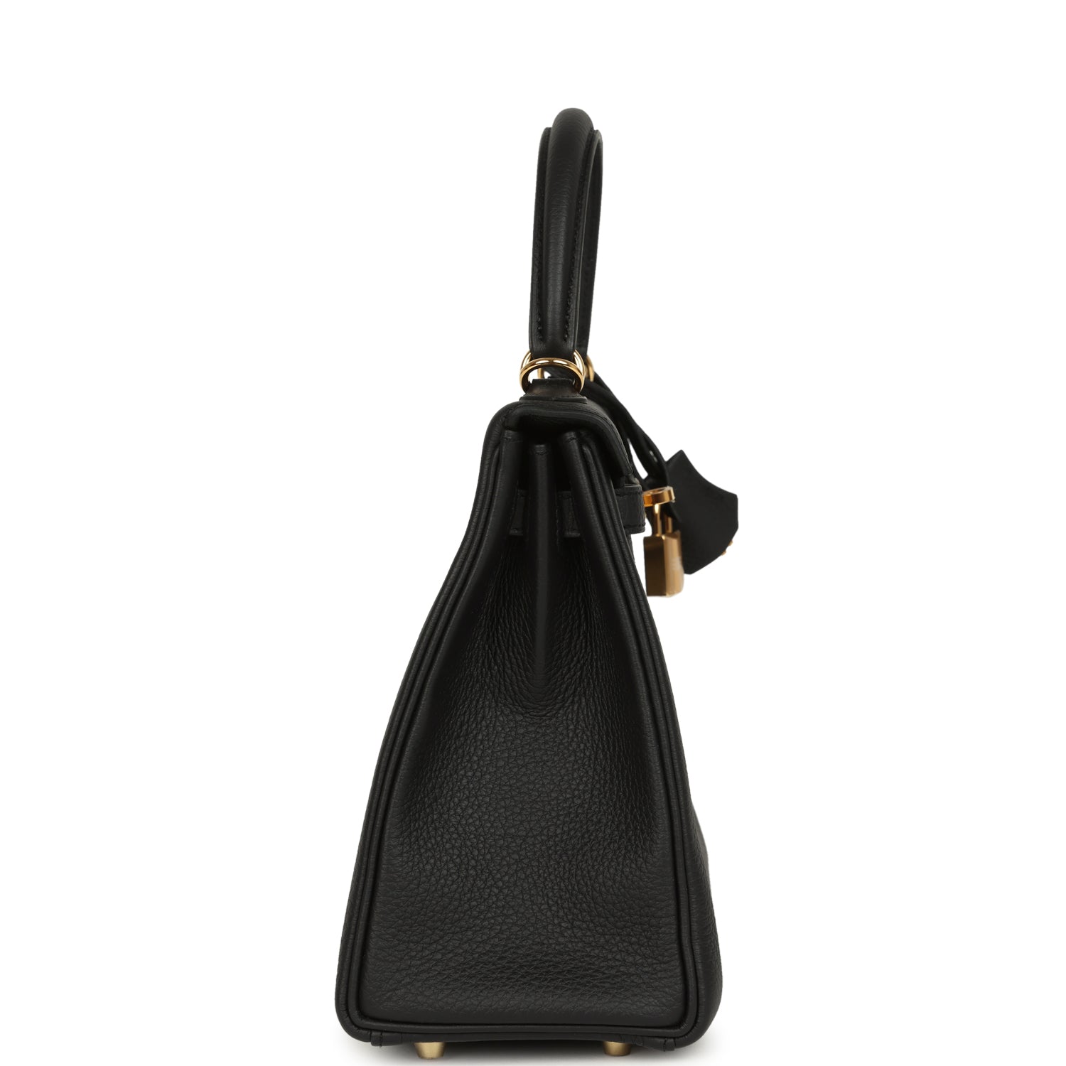 Hermes Kelly Retourne 25 Black Togo Gold Hardware