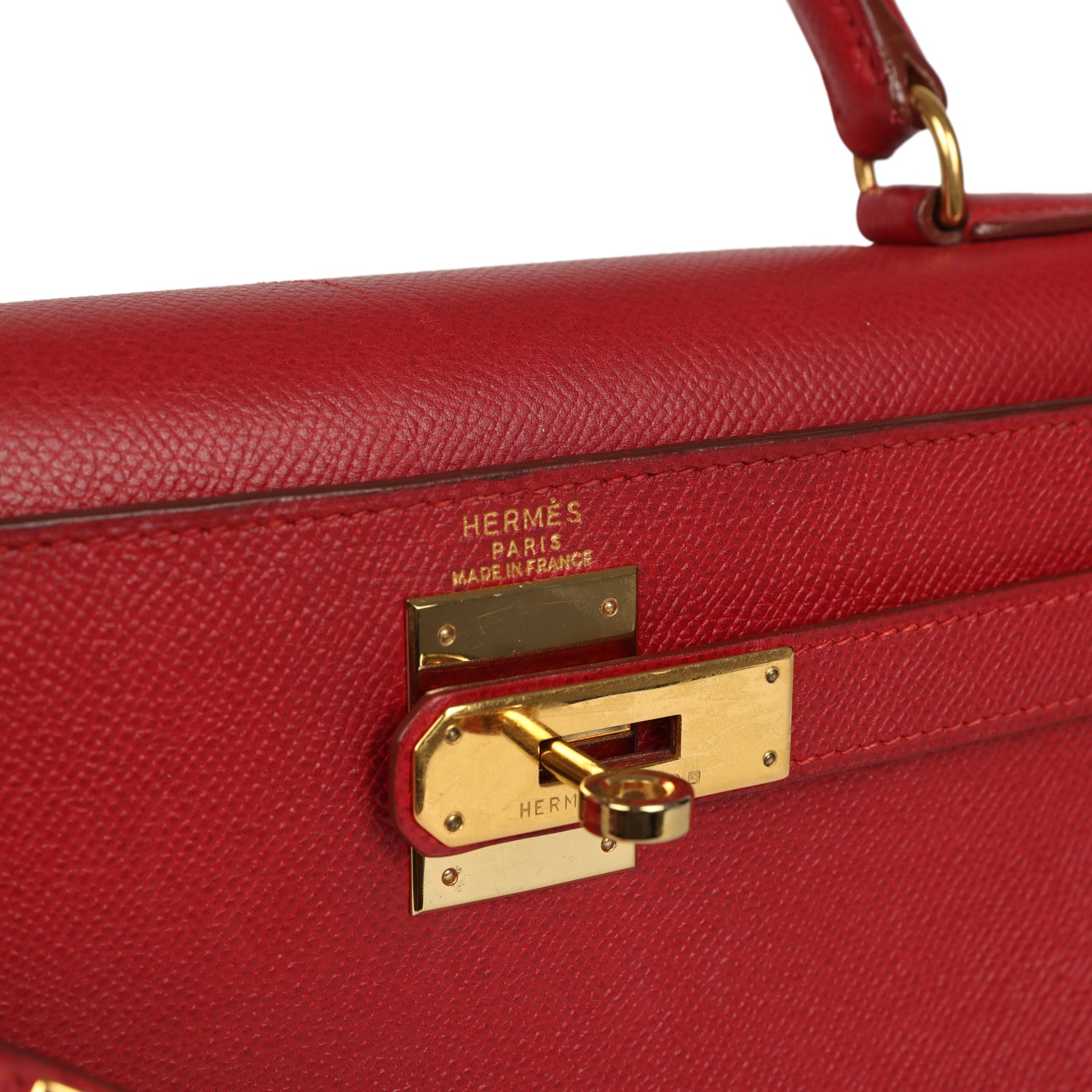 New Hermes Kelly 28 Sellier Rouge Vif Courchevel Gold Hardware