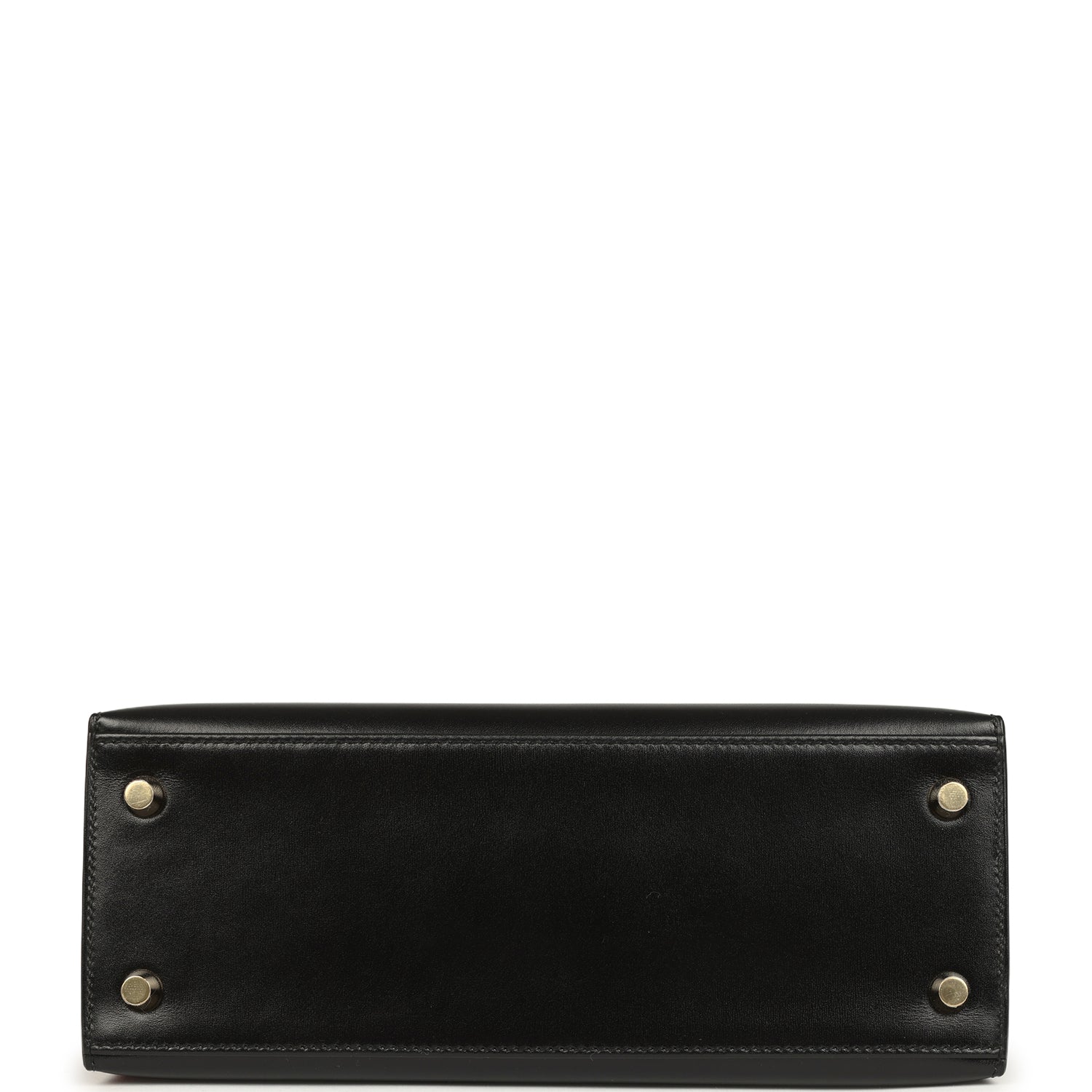 Hermes Kelly Sellier 25 Black Box Gold Hardware