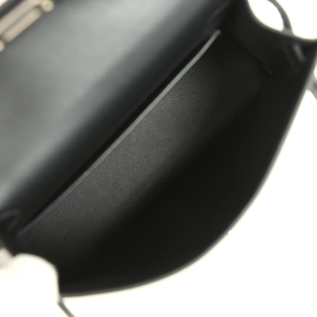 Hermes Kelly Sellier 20 "Cheval De Bois" Black and Multi Tadelakt Palladium Hardware