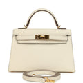 Hermes Special Order (HSS) Kelly Sellier 20 Nata Verso Chevre Mysore Gold Hardware